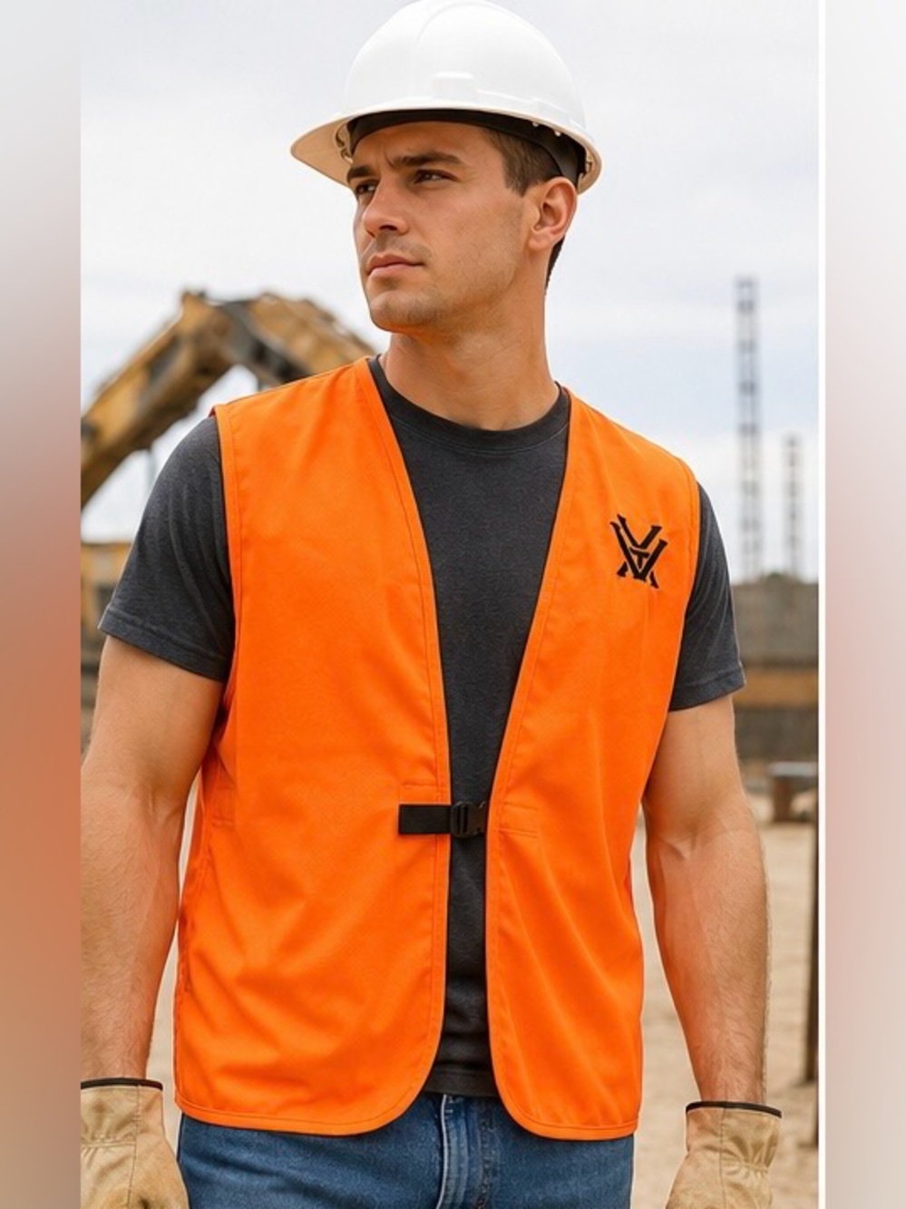 Vortex OSM Orange Safety Vest Embroidered Logo Workwear